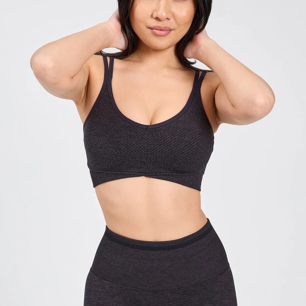 NWT BuffBunny Shape Seamless Sports Bra ‘Charcoal’ Black XXL